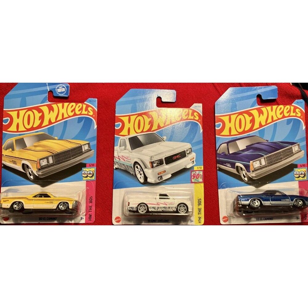 Hot Wheels GMC Syclone '80 El Camino Diecast Pickup Truck Lot 3 HW 80s 90s 1:64